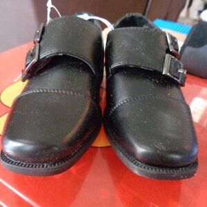 Perry Ellis Portfolio Boy's Dress Shoes Black Loafers 9